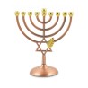 Bronze Color Chanukah Menorah with Star of David... | Hanukkah Menorah