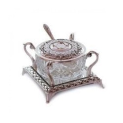 Plaqué argent carré richement décoré H... | Cadeau juif d'Israël