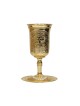 Cup of Elijah on Stem with Tray Gold Nickel Plated J... | Kiddush Cups