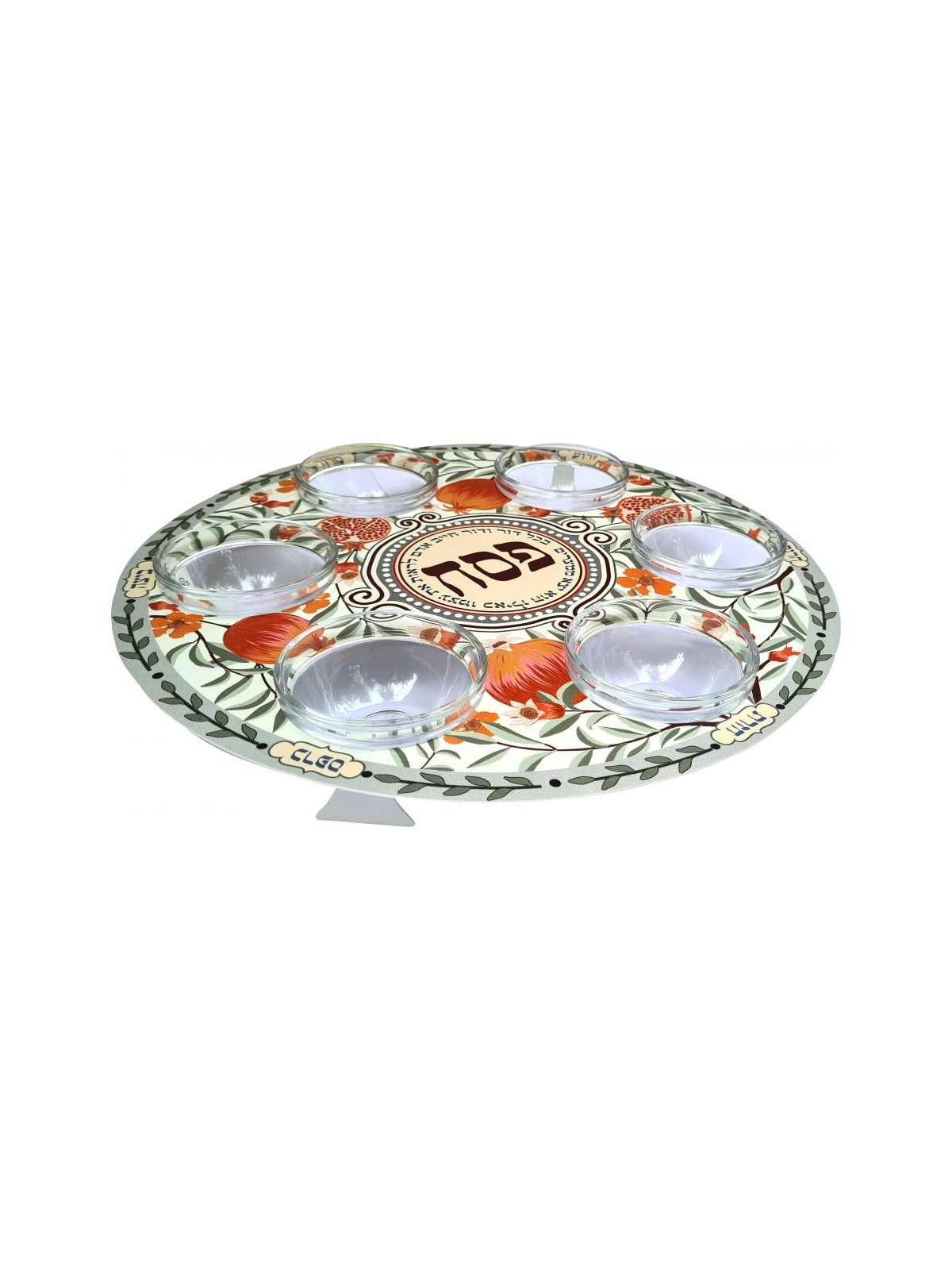 Dorit Judaica Seder Plate with Glass Bowls Colorful ... | Seder Plates
