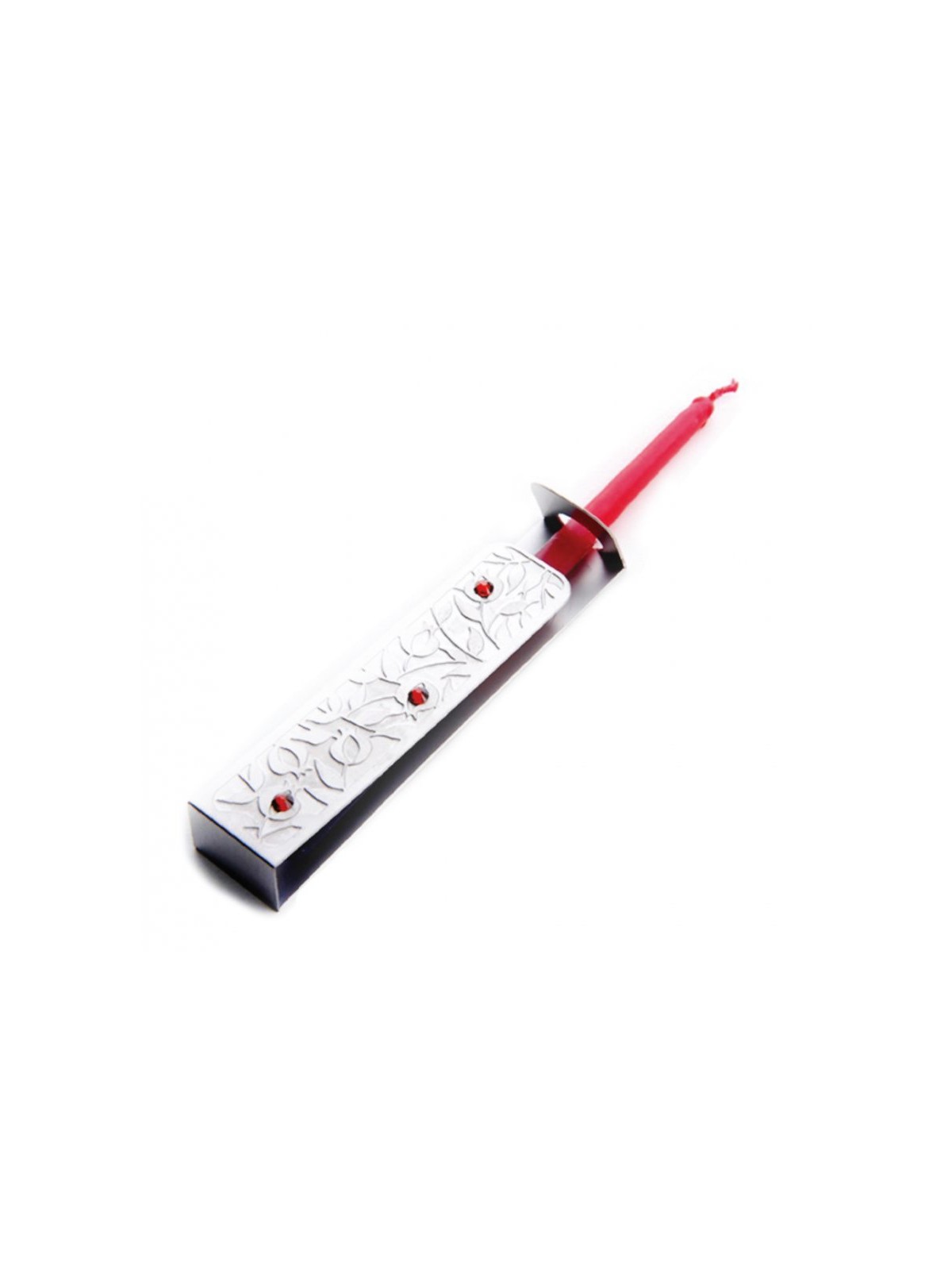 Dorit Judaica Baguette Menorah Briquet Acier inoxydable... | Huile et bougies
