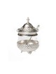 Raised Silver Metal Honey Dish with Diamo... | Jewish Gift from Israel