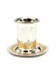 Kiddush Cup and Plate Silver Plate with G... | Jewish Gift from Israel