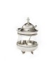 Raised Silver Honey Dish with Lid and Spo... | Jewish Gift from Israel