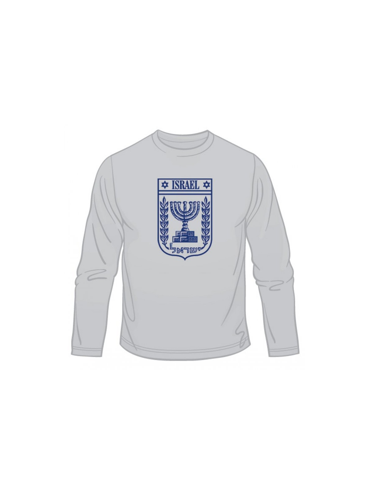State of Israel Symbol Long Sleeved T Shirt | Israel T-Shirts