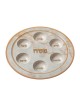 Bamboo Fiber Seder Plate Gold and Gray Marble Design | Seder Plates