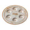 Bamboo Fiber Seder Plate Gold and Gray Marble Design | Seder Plates