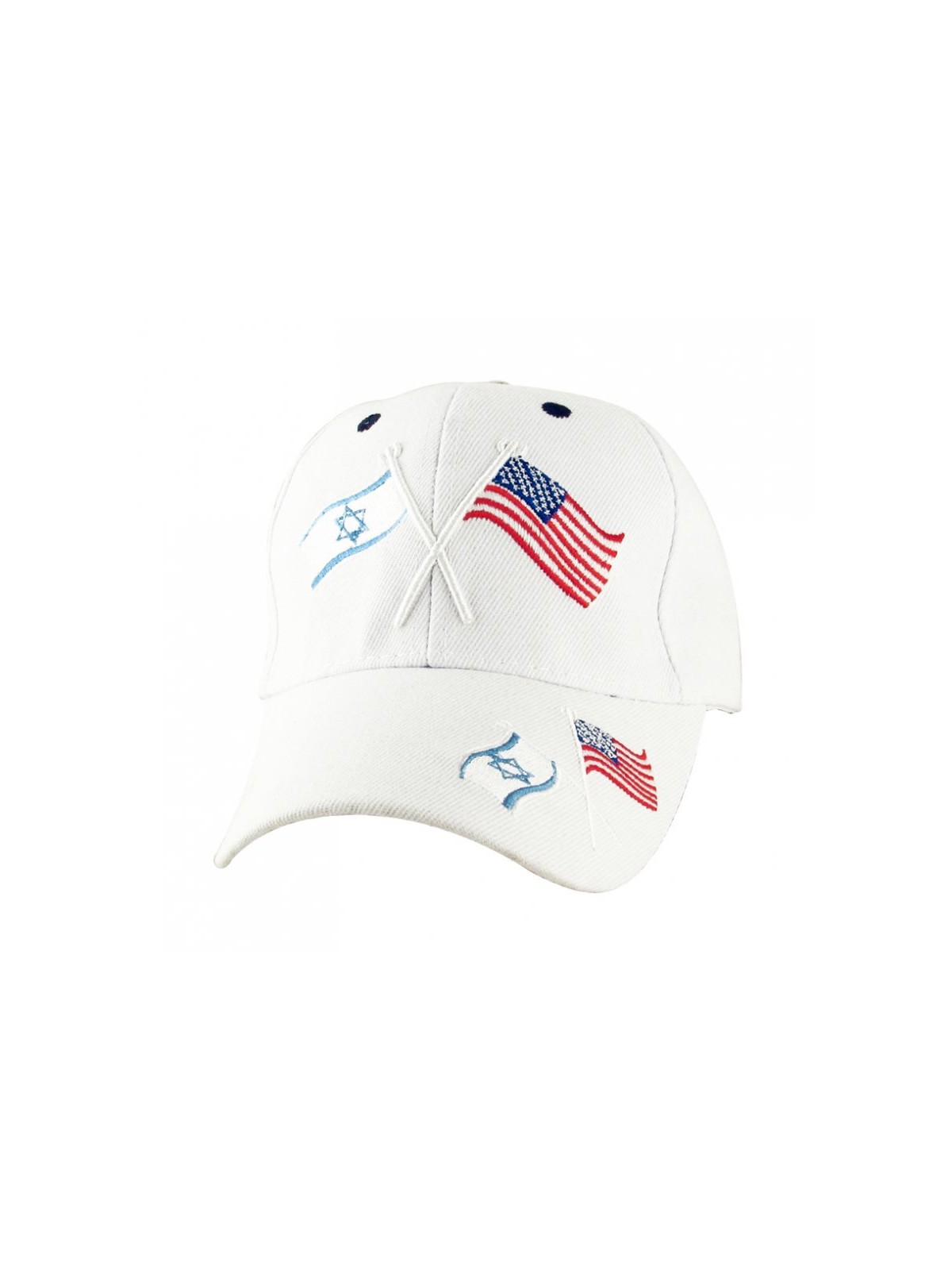 Israel US Flag White Cap | Israeli Caps