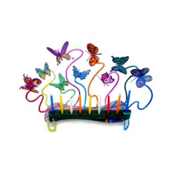 David Gerstein Laser Cut Metal Colorful Chanukah... | Hanukkah Menorah