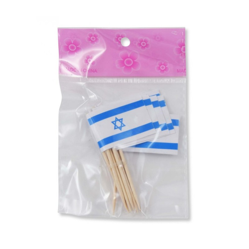 Cure-dents avec drapeau bleu et blanc d'Israël | Drapeau d'Israël