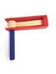 Jumbo Red and Blue Wooden Purim Grogger | Groggers