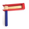 Jumbo Red and Blue Wooden Purim Grogger | Groggers