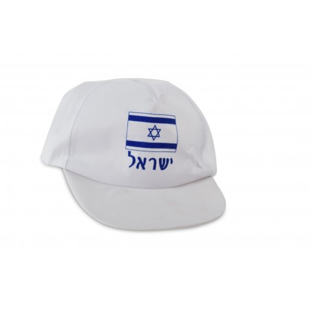 White Baseball Cap Blue Israel Flag Design and Israe... | Israeli Caps