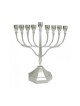 Classic Nickel Plated Chanukah Menorah Height 10... | Hanukkah Menorah