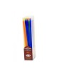 Bougies de Hanoukka extra longues et fines dans des couleurs assorties | Huile et bougies