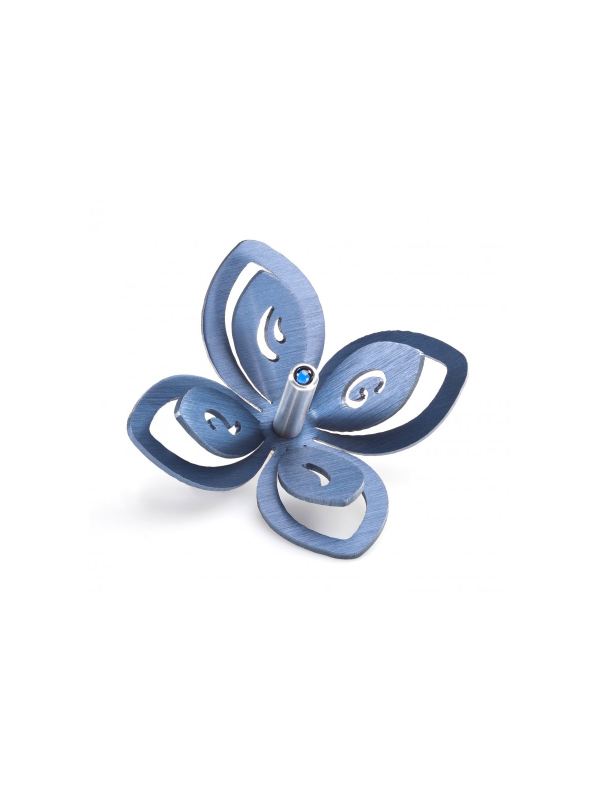 Adi Sidler Anodized Aluminum Chanukah Dreidel Flower Des... | Dreidels