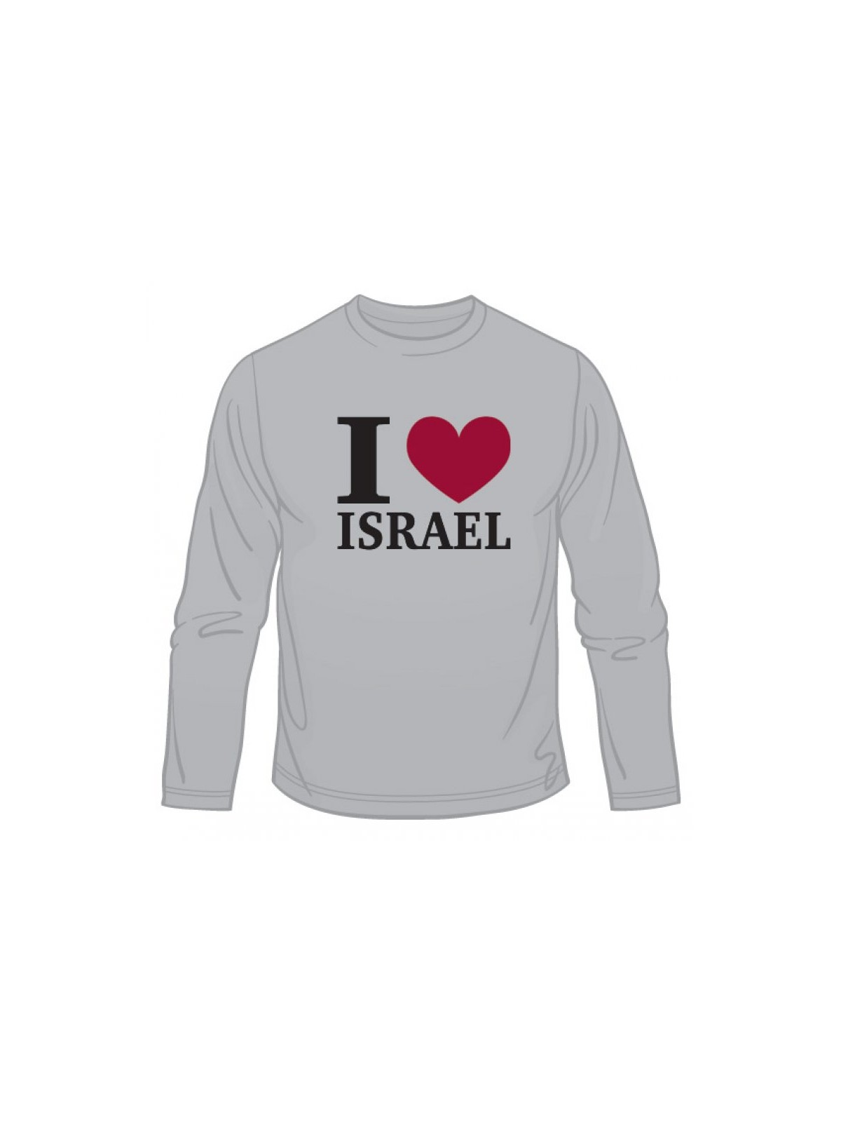 I Love Israel Long Sleeved T Shirt | Israel T-Shirts
