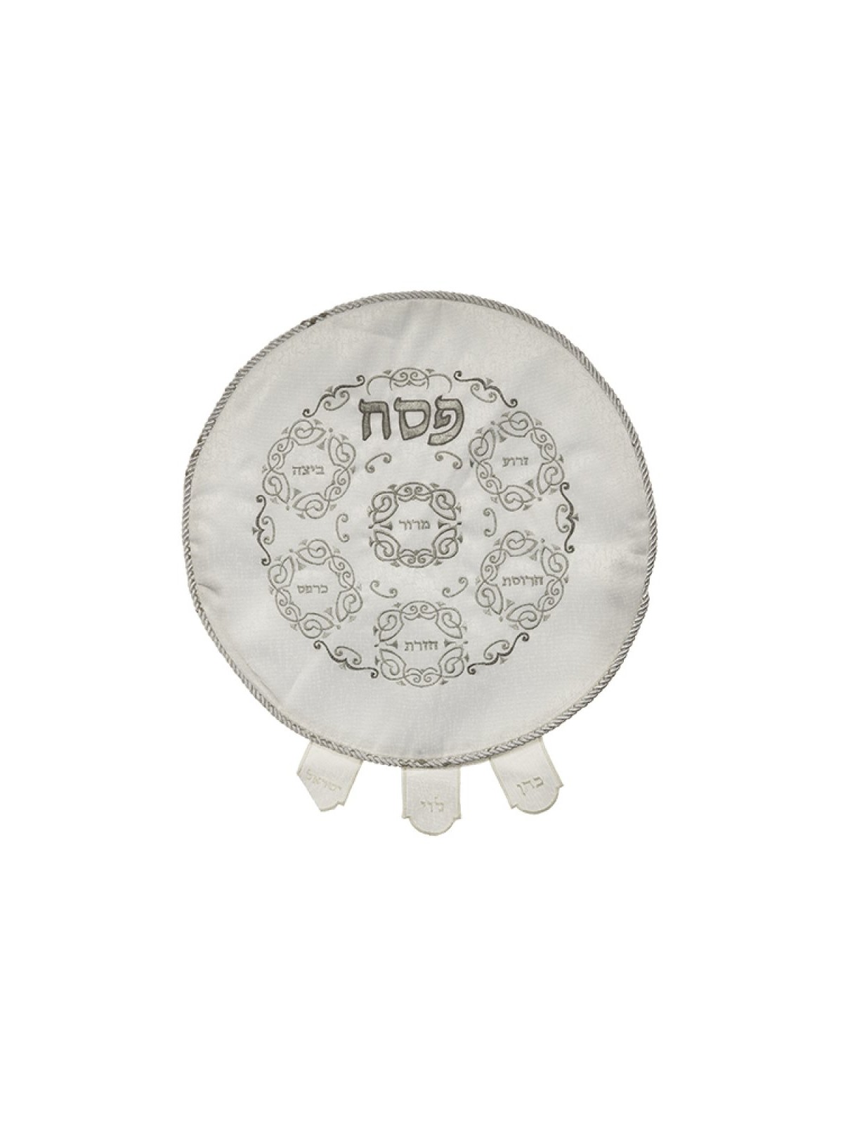 Matzah Cover with Embroidered Seder Plat... | Matzah & Afikoman Covers