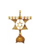 Bronze Antique Looking Chanukah Menorah with Cut... | Hanukkah Menorah