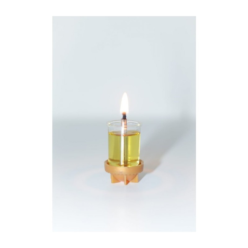 Ready to Light Chanukah Menorah Set Cups with Pre f... | Oil & Candles