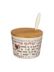 Rosh Hashanah Bamboo Honey Dish with Lid ... | Jewish Gift from Israel