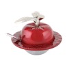Aluminum Apple Honey Dish with Spoon | Honey Dish for Rosh Hashanah