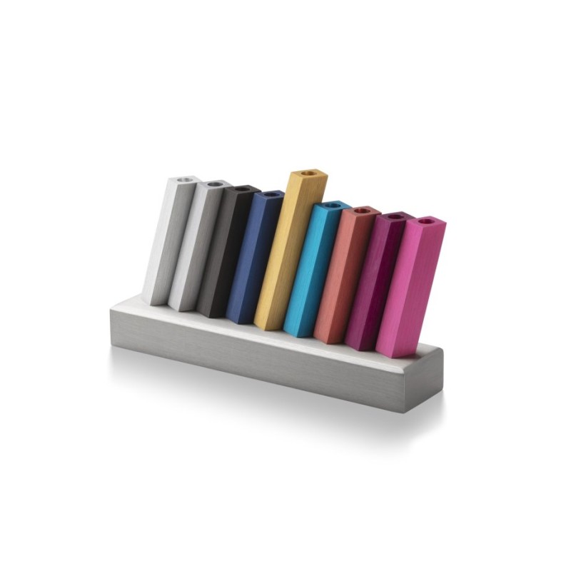 Adi Sidler Kinetic Hanukkah Menorah Anodized Alu... | Hanukkah Menorah