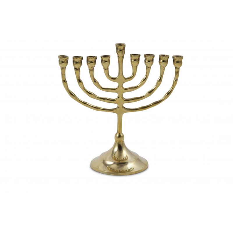 Small Antique Brass Chanukah Menorah For Candles... | Hanukkah Menorah