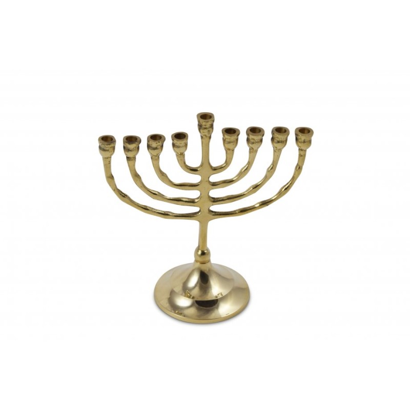 Small Antique Brass Chanukah Menorah For Candles... | Hanukkah Menorah