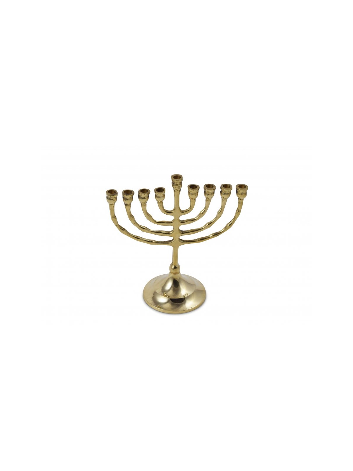 Small Antique Brass Chanukah Menorah For Candles... | Hanukkah Menorah