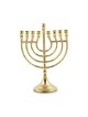 Gold Metal Chanukah Menorah Lyre Image For Candl... | Hanukkah Menorah