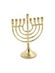 Gold Metal Chanukah Menorah Lyre Image For Candl... | Hanukkah Menorah