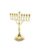 Decorative Gold Chanukah Menorah Classic Curved ... | Hanukkah Menorah