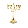 Decorative Gold Chanukah Menorah Classic Curved ... | Hanukkah Menorah