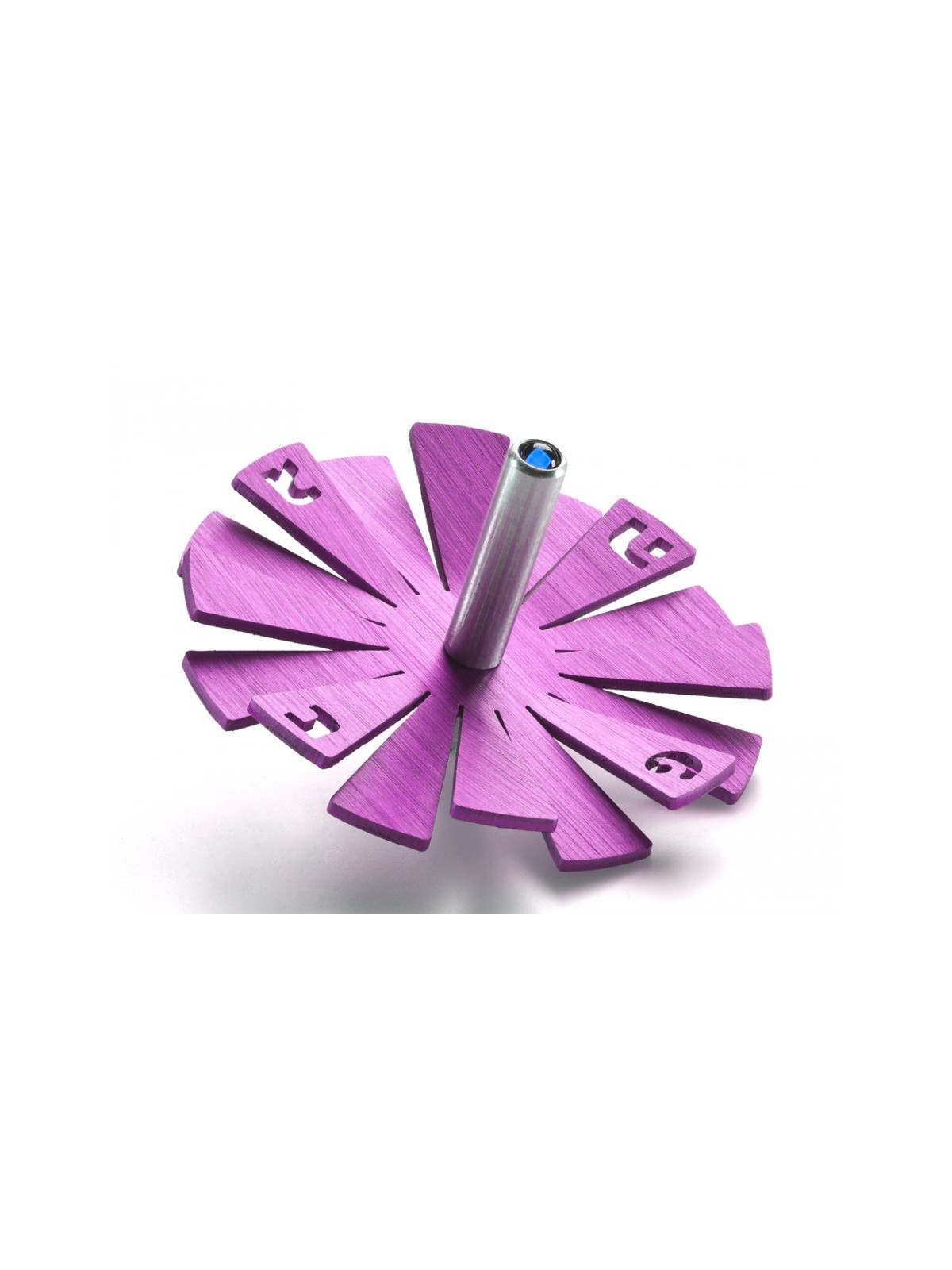 Adi Sidler Brushed Aluminum Chanukah Dreidel Flying Peta... | Dreidels