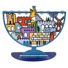 Dorit Judaica Laser Cut Chanukah Menorah Jerusal... | Hanukkah Menorah