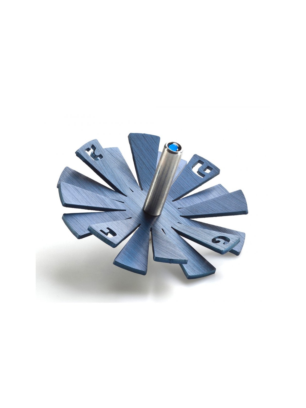 Adi Sidler Brushed Aluminum Chanukah Dreidel Flying Peta... | Dreidels