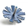 Adi Sidler Brushed Aluminum Chanukah Dreidel Flying Peta... | Dreidels