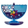 Dorit Judaica Laser Cut Chanukah Menorah Stars o... | Hanukkah Menorah