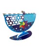 Dorit Judaica Laser Cut Chanukah Menorah Stars o... | Hanukkah Menorah