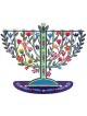 Dorit Judaica Laser Cut Chanukah Menorah Colorfu... | Hanukkah Menorah