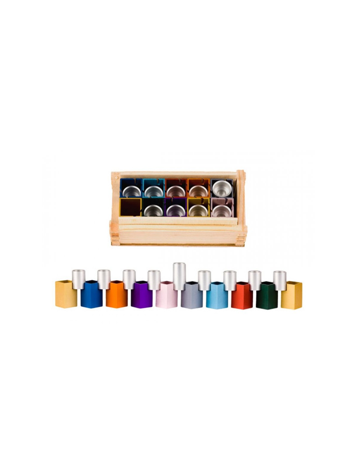 Agayof Innovative Compact Combination Menorah Co... | Hanukkah Menorah