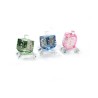 Three Colorful Crystal Glass No Fall Dreidels on Base Si... | Dreidels