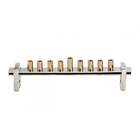 Two Tone Gold and Silver Contemporary Chanukah M... | Hanukkah Menorah