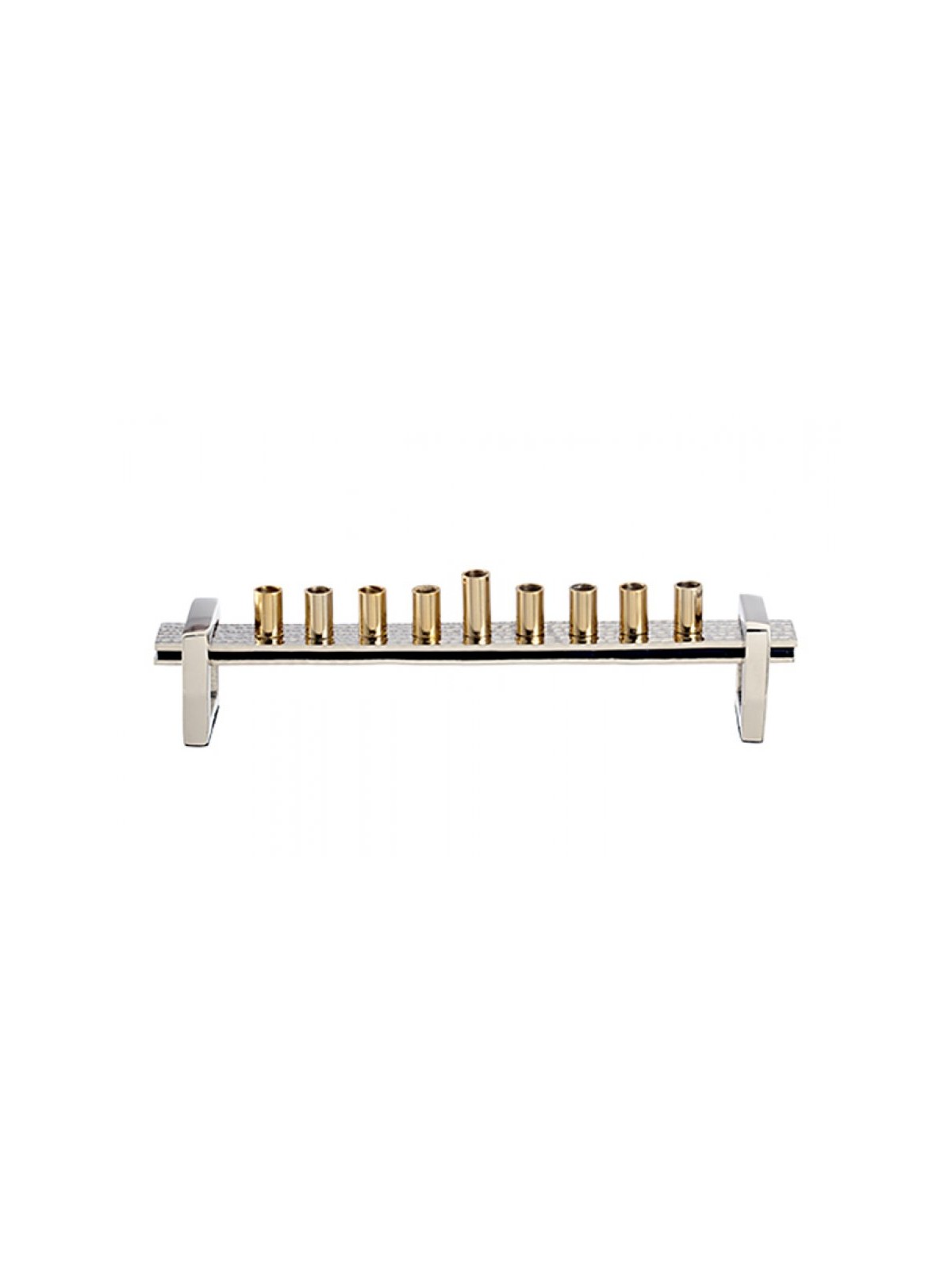 Two Tone Gold and Silver Contemporary Chanukah M... | Hanukkah Menorah