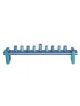 Gleaming Blue Menorah with Minimalist Design For... | Hanukkah Menorah