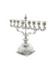 Decorative Silver Chanukah Menorah Filigree Engr... | Hanukkah Menorah