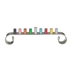 Contemporary Swirl Chanukah Menorah Colorful Hol... | Hanukkah Menorah