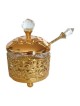 Gold Metal and Glass Rosh Hashanah Honey ... | Jewish Gift from Israel
