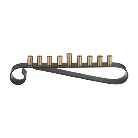 Two Tone Gold and Black Loop Base Chanukah Menor... | Hanukkah Menorah